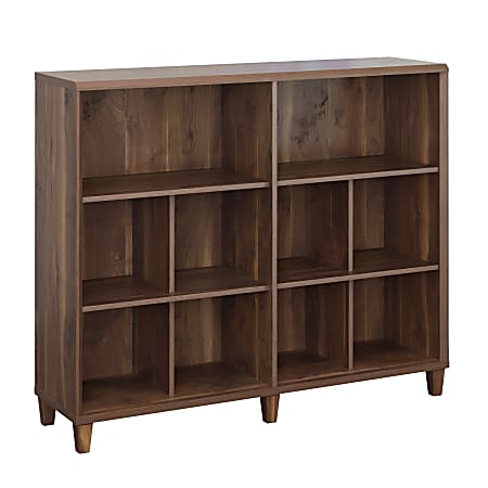 Sauder Willow Place 46 H 10 Cubby Display Bookcase Grand Walnut