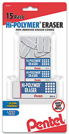 Hi-Polymer® Block Eraser Large White, 3 Pack – Pentel of America, Ltd.