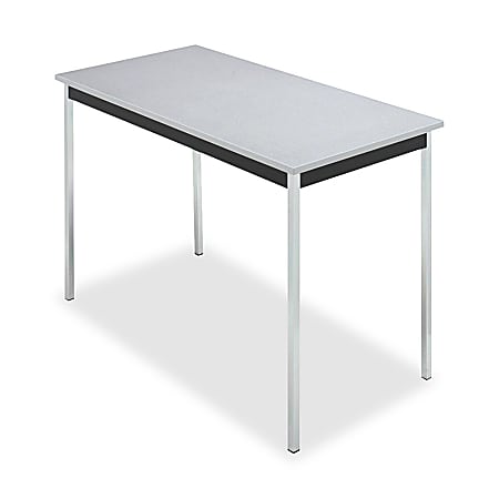 Iceberg OfficeWorks™ Utility Table, 29"H x 48"W x 24"D, Black/Granite