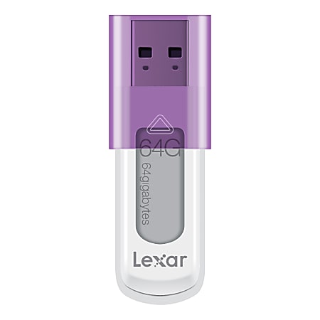 Lexar® JumpDrive® S50 USB 2.0 Flash Drive, 64GB, Purple