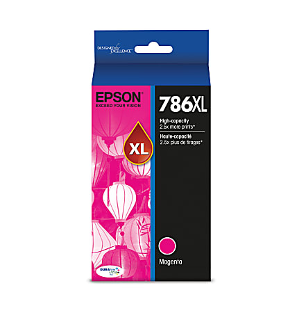 Epson® 786XL DuraBrite® Ultra High-Yield Magenta Ink Cartridge, T786XL320-S
