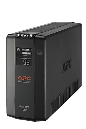 APC® Back-UPS® Pro BX Compact Tower Uninterruptible Power Supply, 8 Outlets, 1,000VA/600 Watts, BX1000M