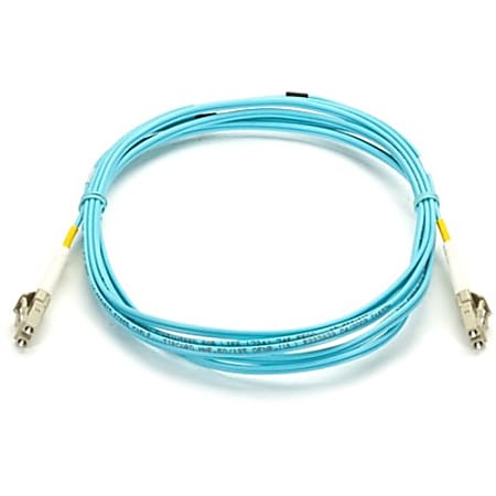 Black Box Duplex Fiber Optic Patch Cable - LC Male Network - LC Male Network - 16.4ft - Aqua