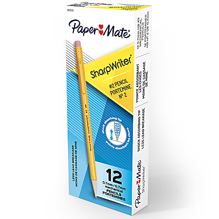 Paper Mate SharpWriter Mechanical Pencils, 0.7 mm HB #2 Lead, Fun Assorted  Color Barrels, 12 Count - DroneUp Delivery