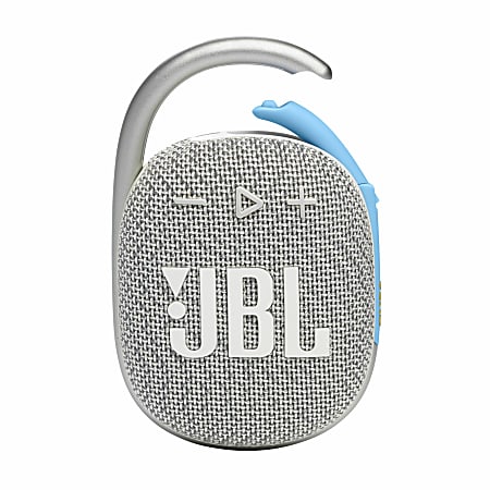 JBL Clip 4 5W Ultra Portable Waterproof Wireless Bluetooth Speaker White -  Office Depot