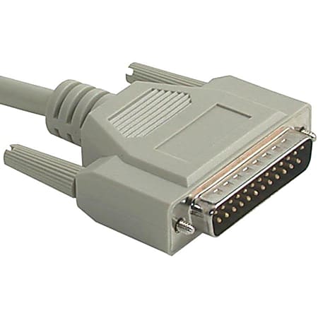 C2G 25ft DB25 Male to Centronics 36 Male Parallel Printer Cable - DB-25 Male - Centronics Male - 25ft - Beige