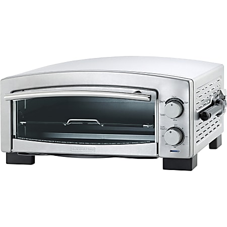 BLACK+DECKER 5-Minute Pizza Oven and Snack Maker, Stainless Steel, P300S 