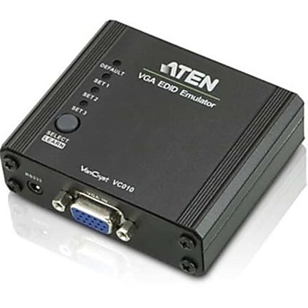 VanCryst VC010 VGA EDID Emulator-TAA Compliant - Functions: Video Emulation, Video Switcher - 1920 x 1200 - VGA - 1 Pack - External