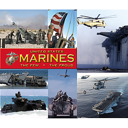 Integrity Mouse Pad, 9" x 8.5", Marines Patriots In Action, Pack Of 6