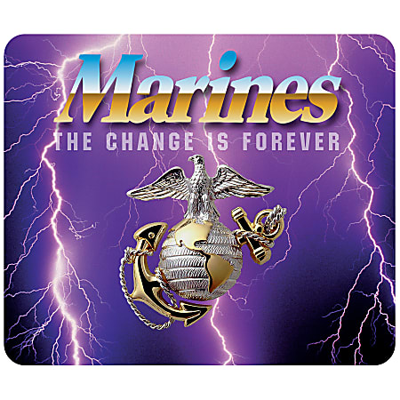 Integrity Mouse Pad, 8" x 9.5", Marines Purple Lightning, Pack Of 6
