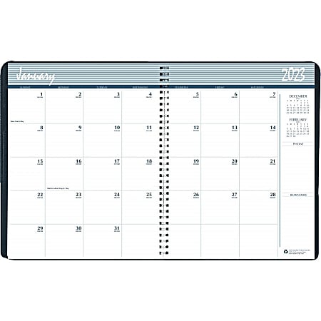 House of Doolittle Planner, 8 1/2" x 11", Black, December 2021 to January 2026