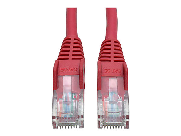 Eaton Tripp Lite Series Cat5e 350 MHz Snagless Molded (UTP) Ethernet Cable (RJ45 M/M), PoE - Red, 15 ft. (4.57 m) - Patch cable - RJ-45 (M) to RJ-45 (M) - 15 ft - UTP - CAT 5e - molded, snagless, stranded - red