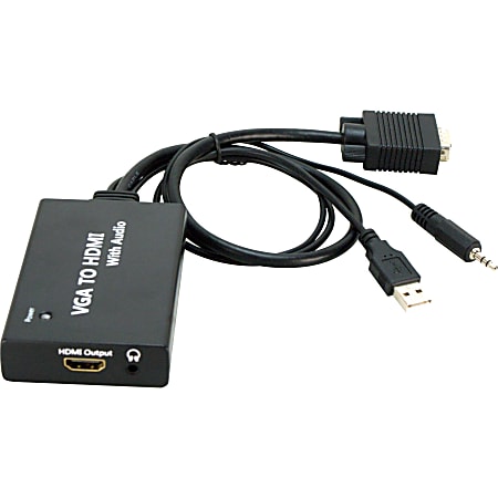 Bytecc VGA To HDMI Converter With Audio and USB For Power