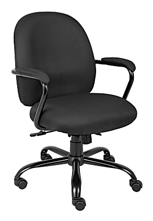 Boss Office Products Heavy-Duty Mid-Back Task Chair, Black