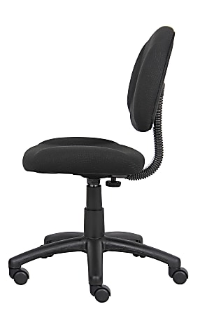 Boss office products perfect posture delux best sale fabric task chair without arms in grey