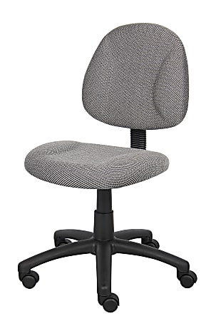 Boss Office Products Perfect Posture Deluxe Ergonomic Fabric Mid Back ...