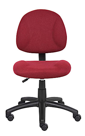 Boss Office Products Perfect Posture Ergonomic Fabric Mid-Back Deluxe Office Task Chair, Black