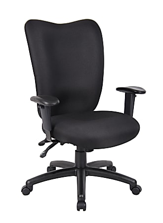 Boss Office Products Extended Comfort Fabric Task Chair, Black