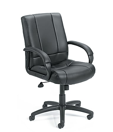 Boss Office Products Ergonomic Caressoftplus Vinyl Mid Back