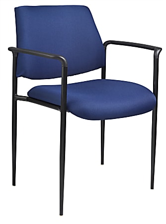 Boss Office Products Mesh-Back Stackable Chair, Blue