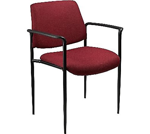 Boss Stackable Fabric Chair, Burgundy