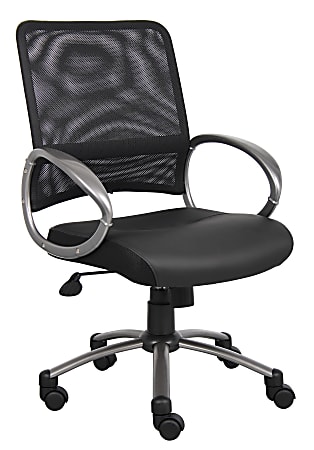 Boss Office Products Mesh Task Chair, Black/Pewter