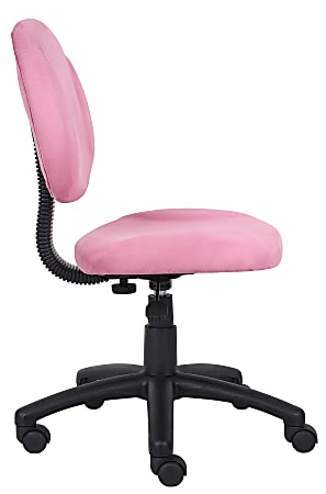 Boss Office Products Microfiber Task Chair With Loop Arms Pink