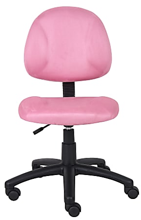 Boss Office Products Microfiber Task Chair With Loop Arms, Pink