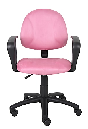 Boss Office Products Microfiber Armless Task Chair, Pink