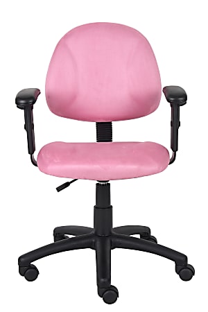 Boss Office Products Microfiber Mid Back Task Chair Pink Office