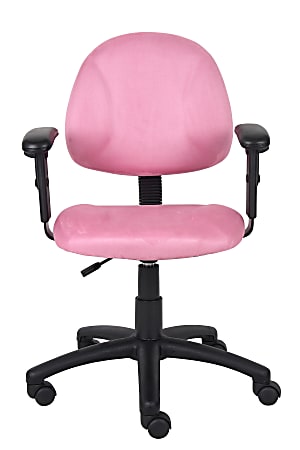 Boss Microfiber Mid-Back Task Chair, Pink