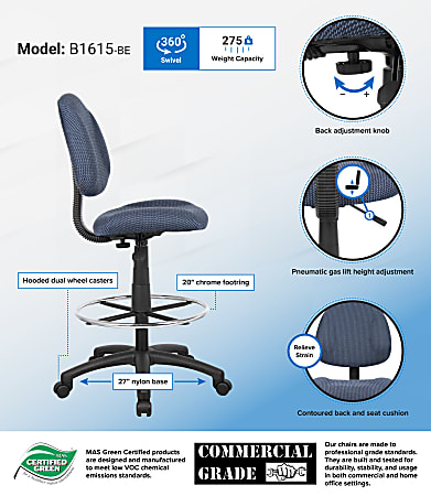 Drafting chair no arms cheap