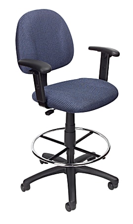 Boss Office Products Drafting Stool, Adjustable Arms