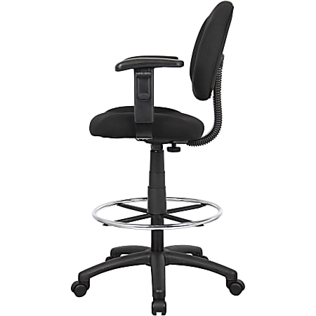 Boss Office Products Drafting Stool Adjustable Arms Black B1616 BK