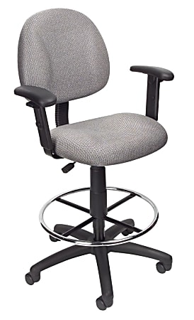 Boss Office Products Drafting Stool, Gray