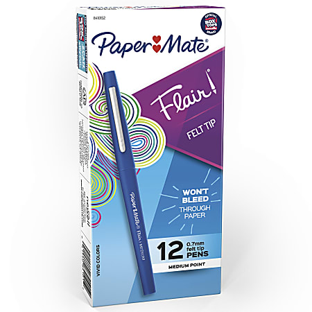 Paper Mate Flair Felt Tip Pens Bold And Medium Point 0.7 mm Assorted Colors  Pack Of 20 Pens - Office Depot