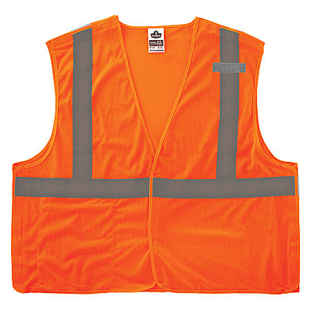 Ergodyne GloWear® Breakaway Mesh Hi-Vis Type-R Class 2 Safety Vest, 3X, Orange