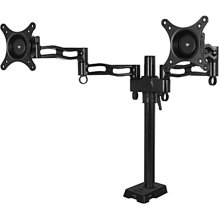 Arctic Cooling Desk Mount Dual Monitor Arm - Up to 27" Screen Support - 44.09 lb Load Capacity - Flat Panel Display Type Supported9.5" Width - Desktop - Black