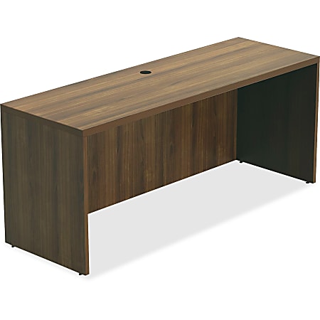 Lorell® Chateau 72"W Credenza Computer Desk, Walnut