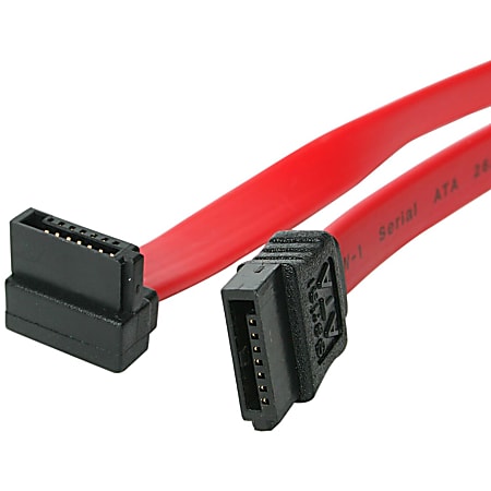 StarTech.com 6in SATA to Right Angle SATA Serial ATA Cable - Make a right-angled connection to your SATA drive, for installation in tight spaces - 6in sata cable - 6" sata cable - left angle sata cable - angled sata cable - sata cable