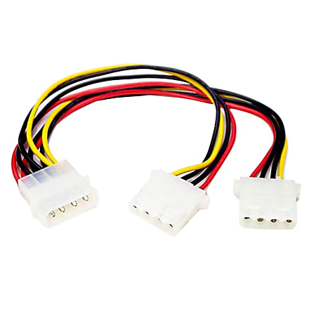 StarTech.com LP4 to 2x LP4 Power Y Splitter Cable - Power cable - 4 pin internal power (F) - 4 pin internal power (M)