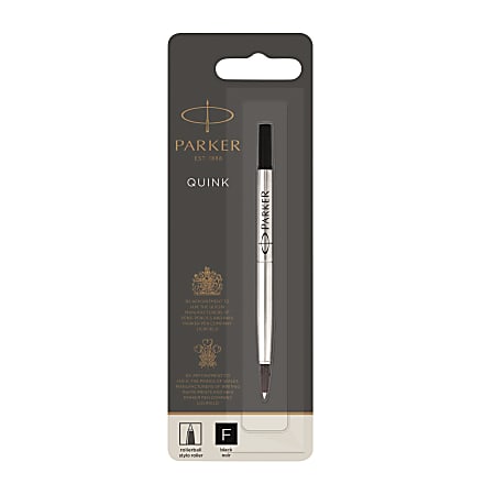 Parker® Rollerball Pen Refill, Medium Point, 0.7 mm, Black