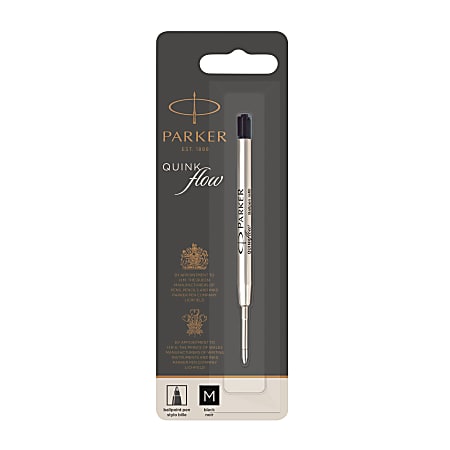Parker® Ballpoint Pen Refill, Medium Point, 1.0 mm, Black