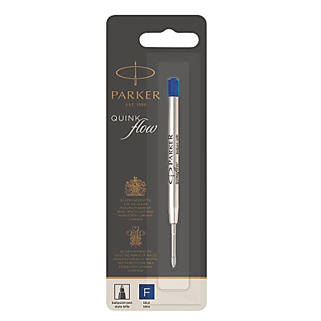Parker® Ballpoint Pen Refill, Fine Point, 0.7 mm, Blue