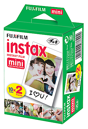  Fujifilm Instax Mini Instant Film Twin Pack (White), 20 photos  : Electronics