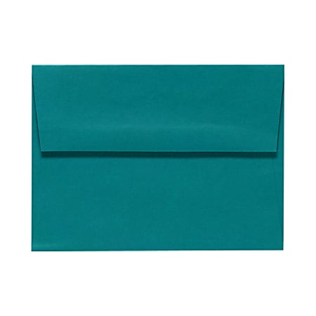 LUX Invitation Envelopes, #4 Bar (A1), Peel & Press Closure, Teal, Pack Of 250