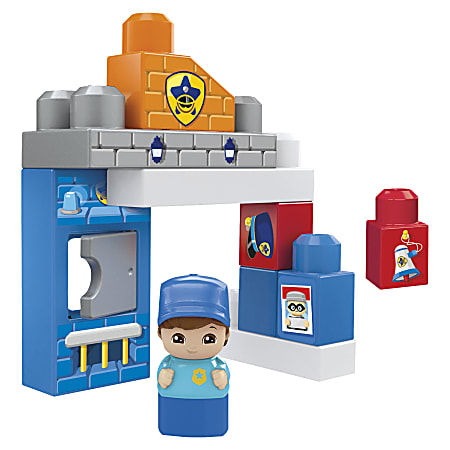 Mega Bloks Police Station Building Blocks Set - Skill Learning: Building, Motor Skills, Imagination