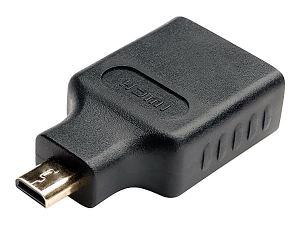 Tripp Lite HDMI to HDMI Adpater Converter HDMI to Micro HDMI 1080p F/M - HDMI adapter - 19 pin micro HDMI Type D male to HDMI female - black