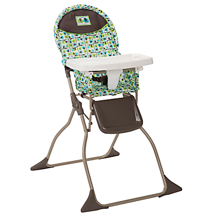 Cosco Simple Fold High Chair, 38 3/4"H x 28 1/2"W x 23 1/2"D, Brown/Multicolor
