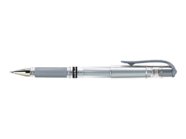 uni-ball® 207™ Impact™ Gel Pen, Bold Point, 1.0 mm, Clear Barrel, Silver Ink
